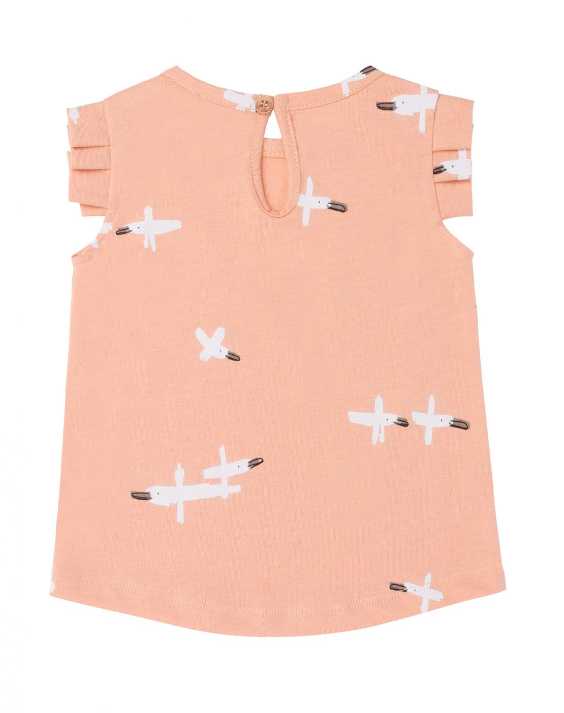 Camiseta manga corta<br>BIRDS SALMÓN