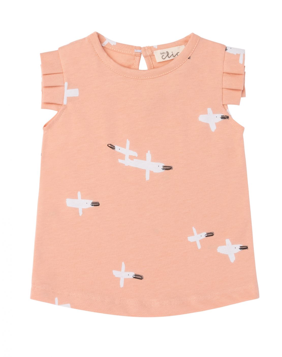 Camiseta manga corta<br>BIRDS SALMÓN