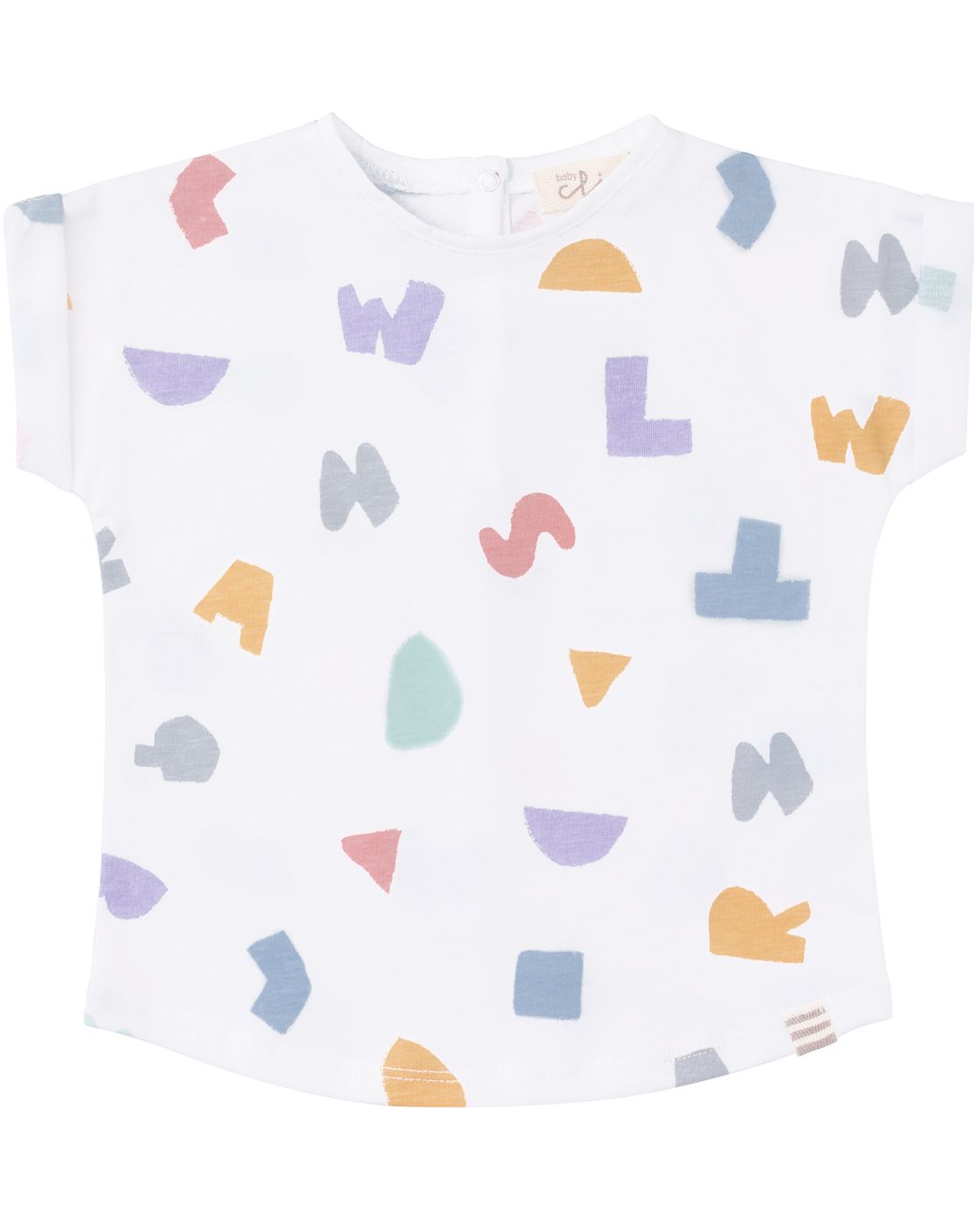 Camiseta manga corta<br>LETRAS MULTICOLOR