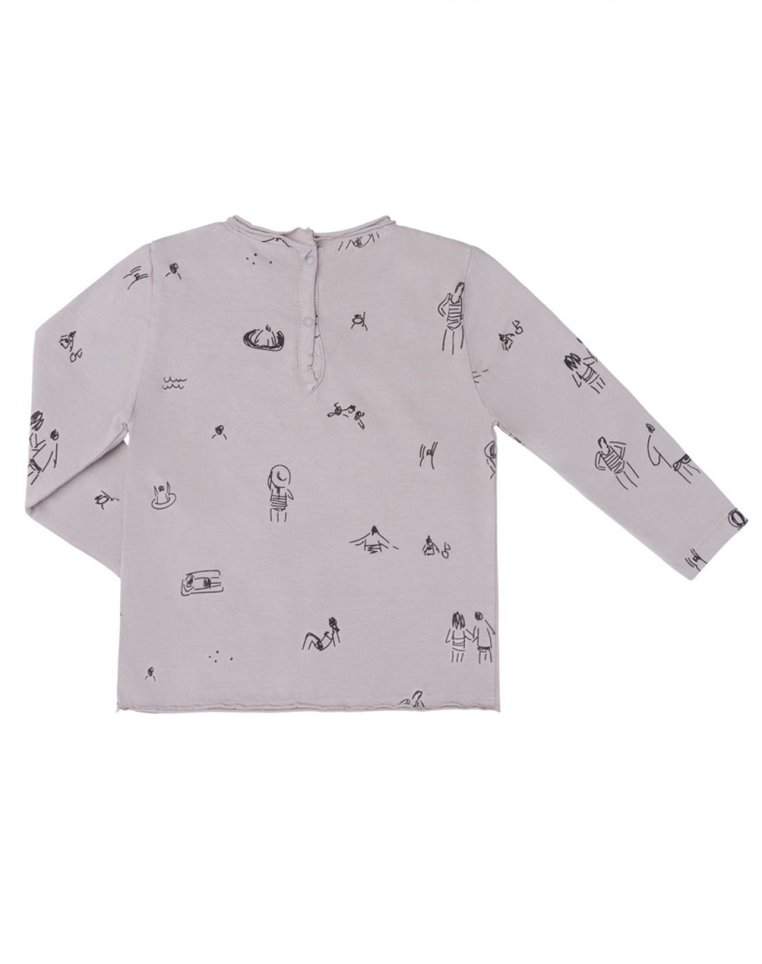 Camiseta manga larga<br>BEACH GRIS