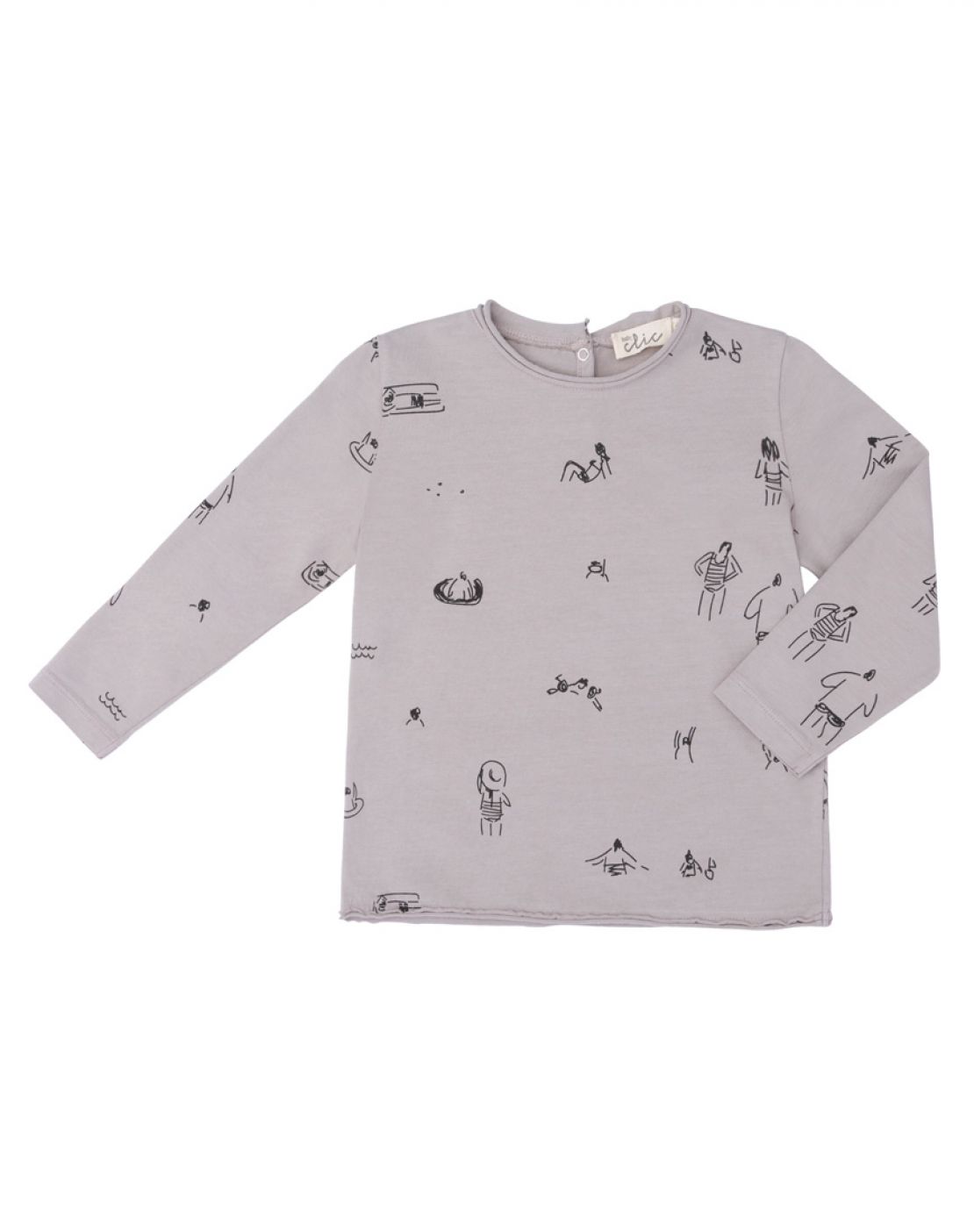 Camiseta manga larga<br>BEACH GRIS