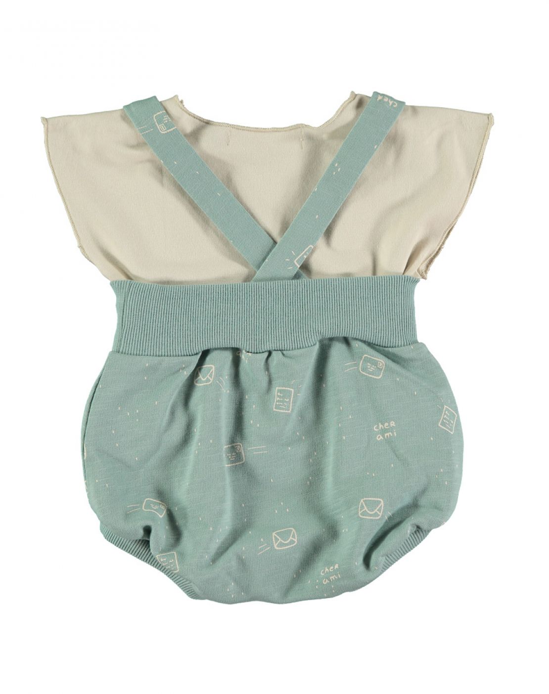 Culotte con tirantes + camiseta<br>HELLO