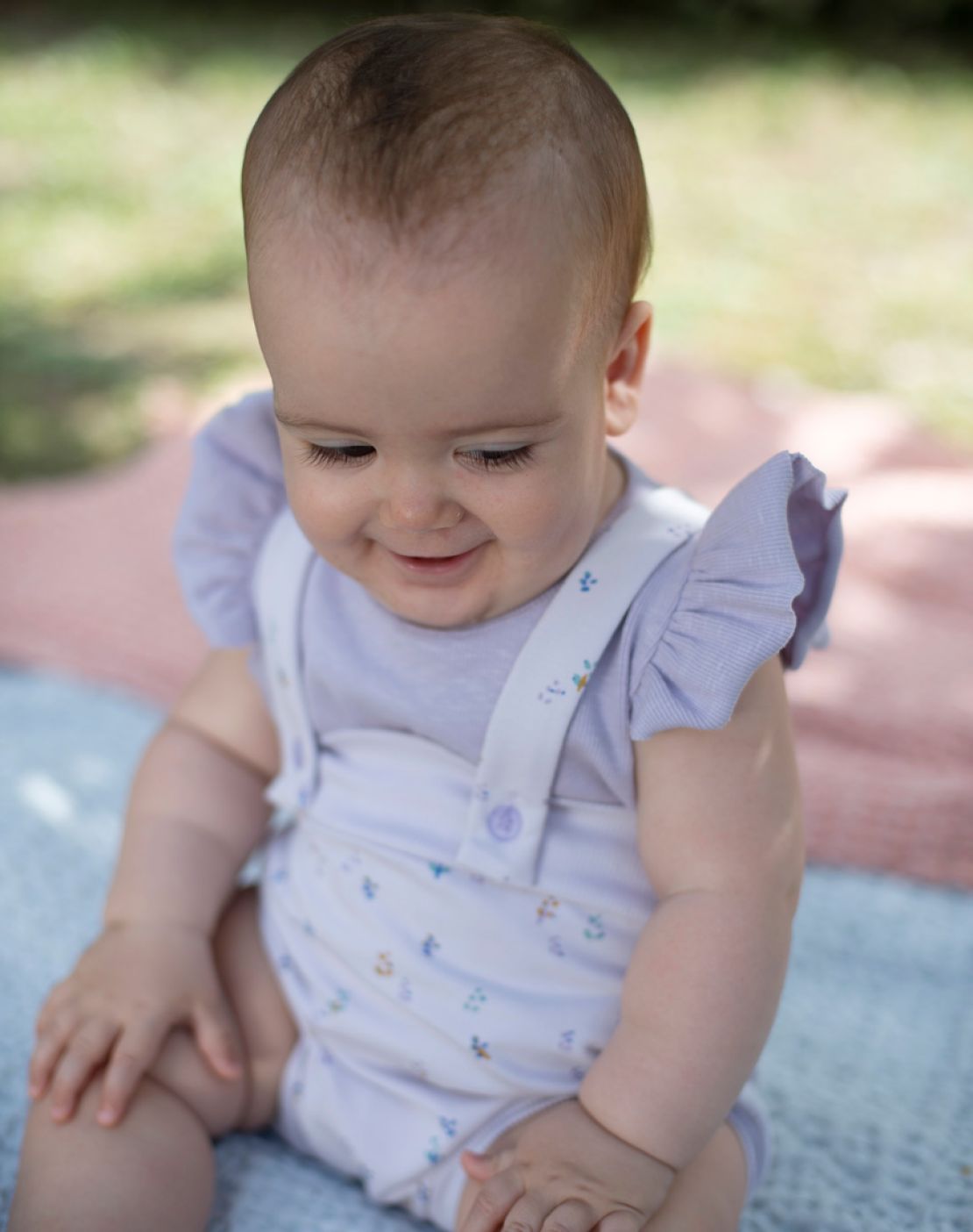 Culotte con tirantes + camiseta<br>LAVANDA