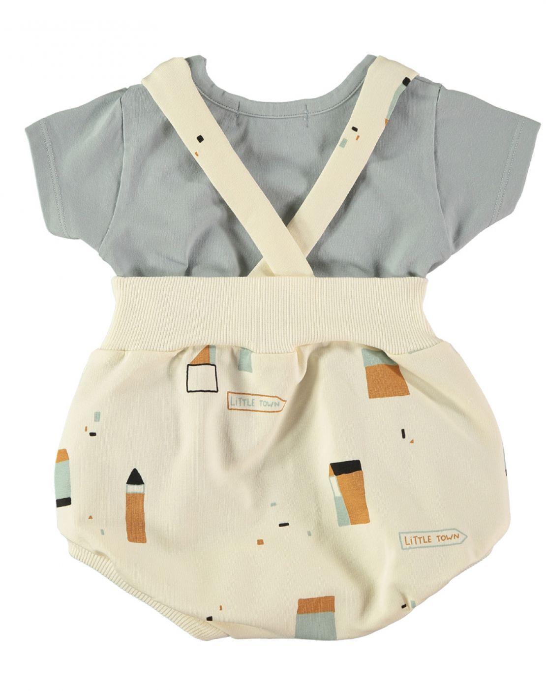 Culotte con tirantes + camiseta<br>LITTLE TOWN