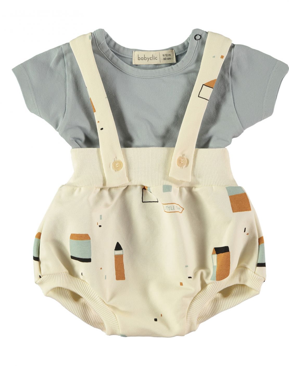 Culotte con tirantes + camiseta<br>LITTLE TOWN