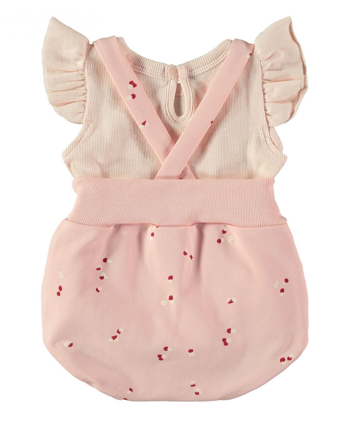 Culotte con tirantes + camiseta<br>PETALS ROSA