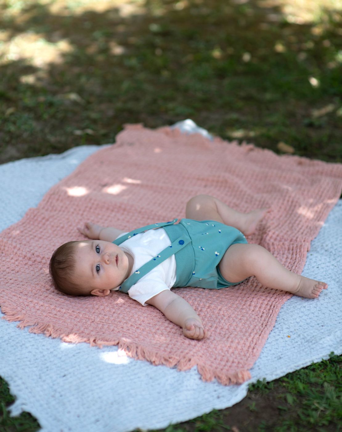 Culotte con tirantes + camiseta<br>PETALS VERDE