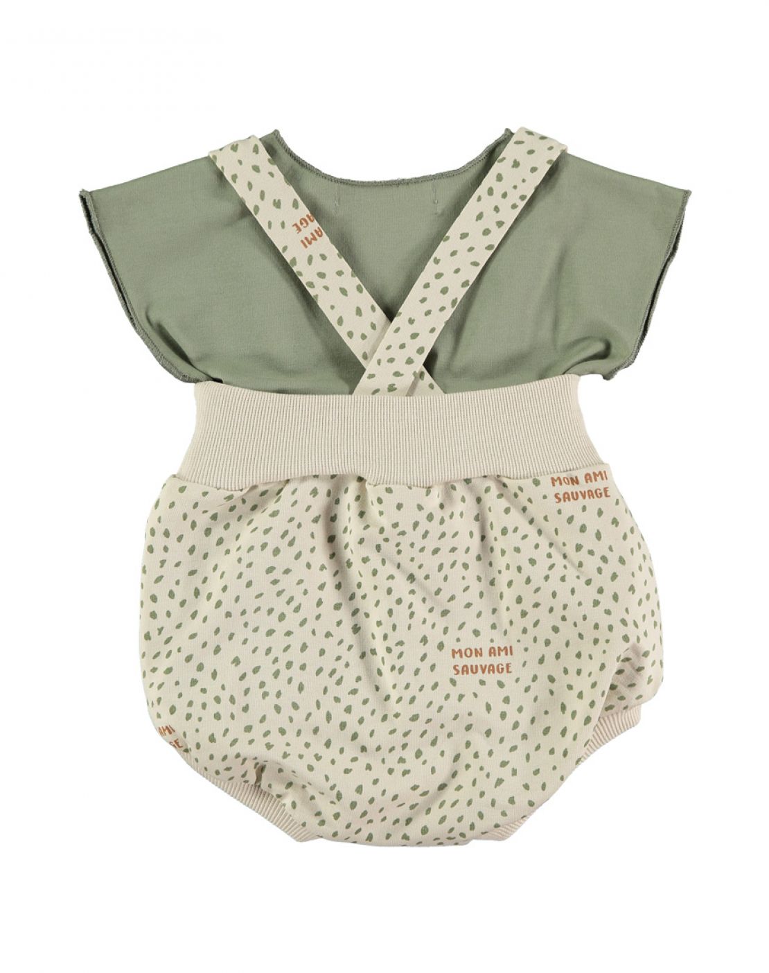 Culotte con tirantes + camiseta<br>SAUVAGE VERDE