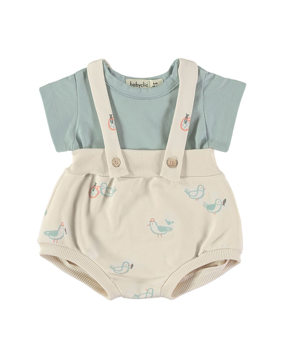Culotte con tirantes + camiseta<br>Seagull