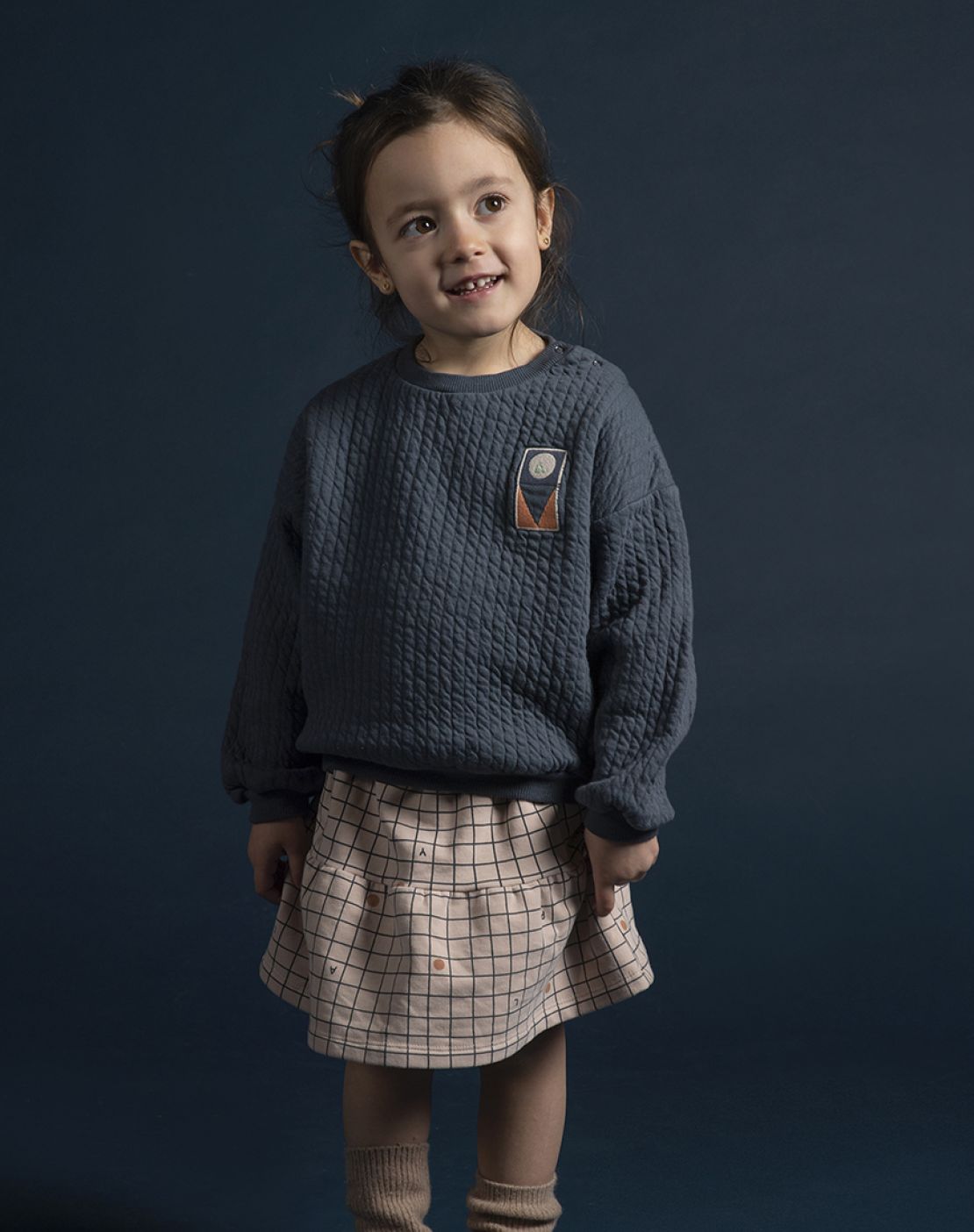 Falda<br>CHECKS NUDE