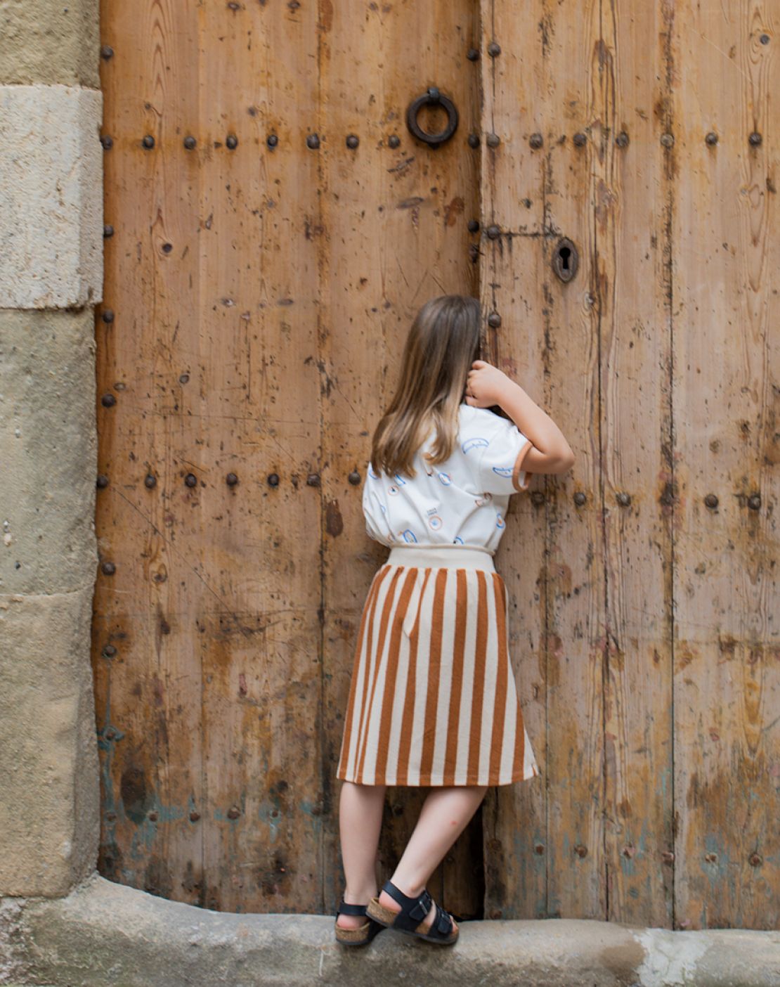 Falda<br>Stripes Cinnamon