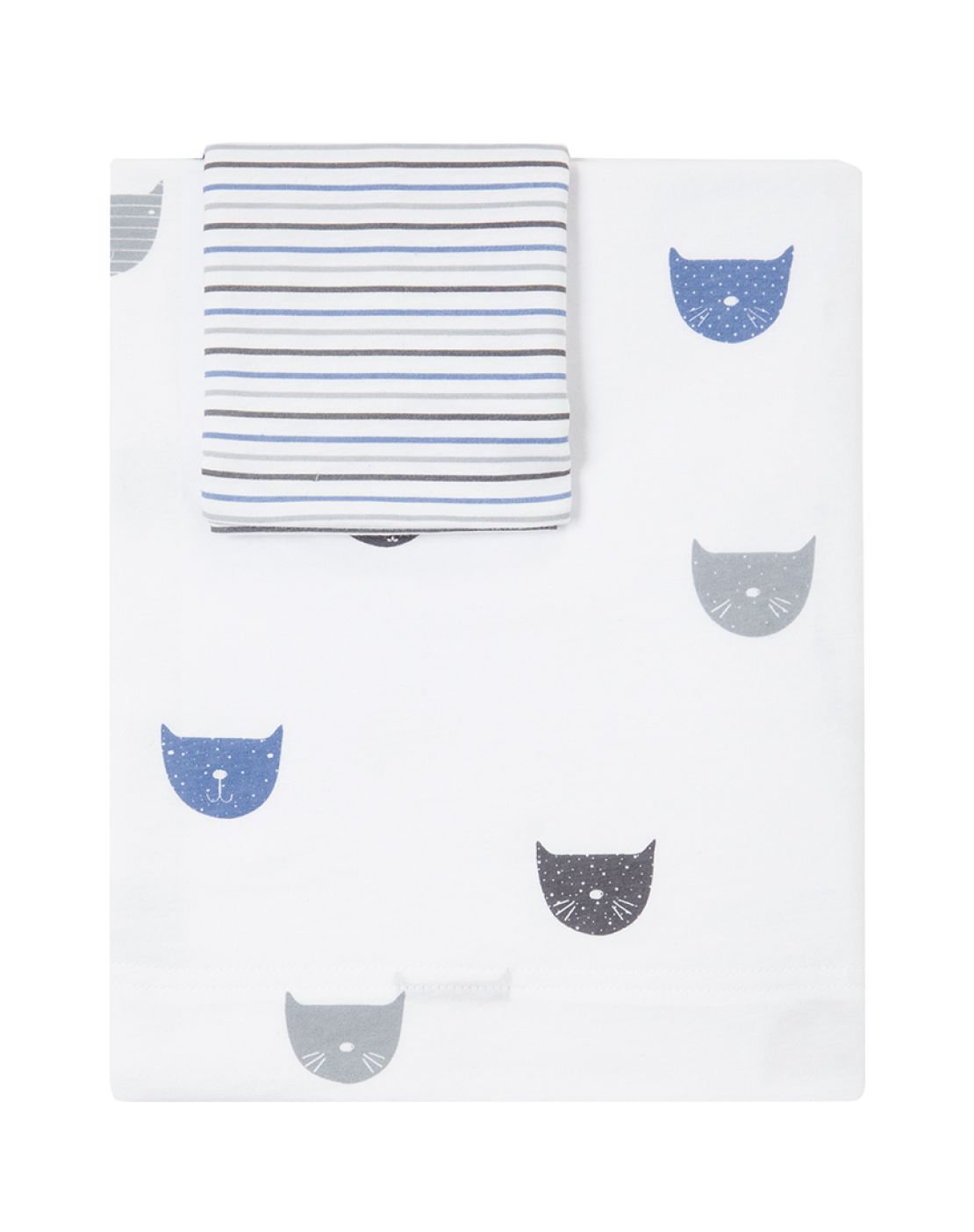 Juego de sábanas MIAU AZUL