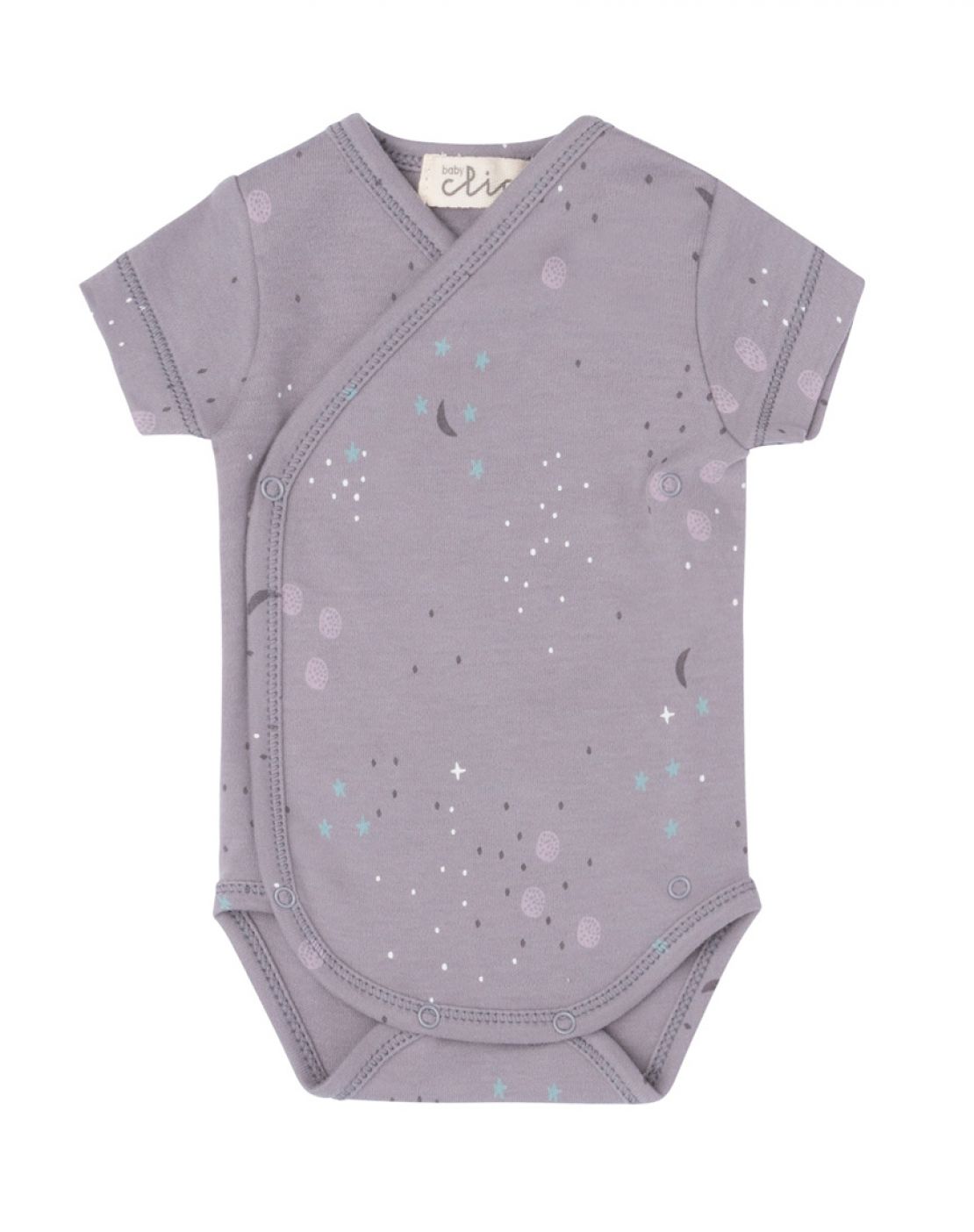 Body cruzado manga corta<br>COSMOS LILA