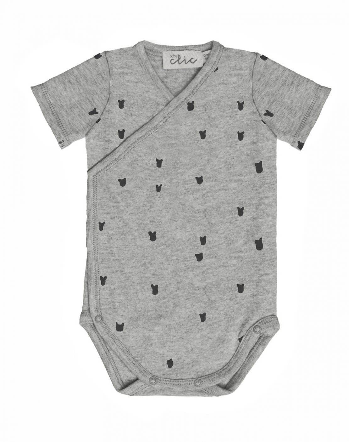 Body cruzado manga corta<br> BEAR GRIS