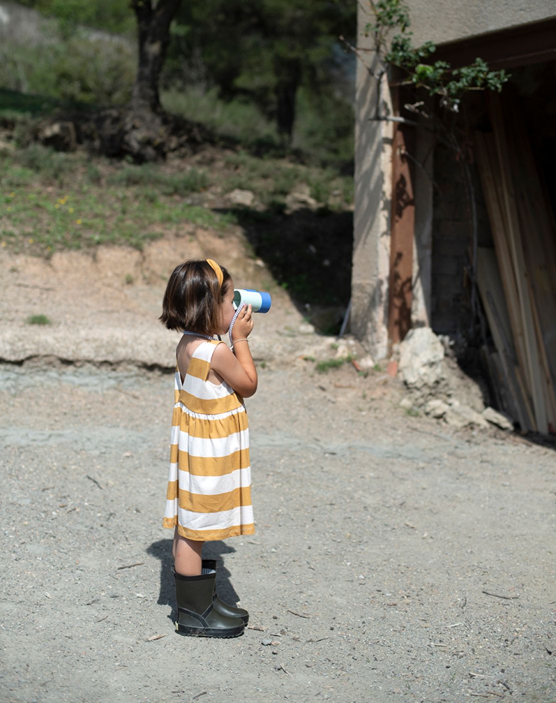 Vestido<br>STRIPES MUSTARD YELLOW